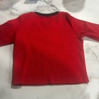 Carters 2t Boys Red Brown Embroidered Dog Thermal Long Sleeve Pajama Shirt 