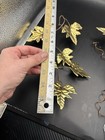 Vintage Mcm Brass Ivy Leaves Wall Decor Metal Accents 3 Pieces