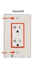 6 Pack Outlet Cover Built-in Led Night Light Bulbs Wall Plate Rectangle