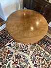 Baker Furniture Queen Anne Walnut Side Table End Table Round W  Drawer