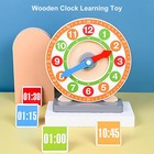 Wooden Clock Kids Toys Time Learning Teaching Aids Toys For Children Life Skills