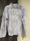 Madewell  Waffle Women s Xs 1 4 Zip Tie Dye Purple Shirttail Pull Over Top