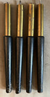 Vintage Set Of 4 Mcm Wood And Brass 14 5  Tapered Chair Table Furniture Legs
