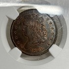1828 Half Cent With Some Red     Ngc Unc