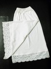 Women Short Pants Lace Pettipants Bloomers Half Slip Spilt Skirt Cotton White Xl