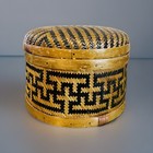 Vintage Old Era Chinese Soubrier Hand Weaved Basket 