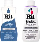 Vibrant Royal Blue Fabric Dye - 8 Oz  With Color Fixative For Creative Projects