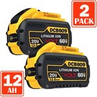 6pack 12 0ah Dcb609 20v 60v Max Flexvolt Lithium Ion Battery For Dewalt Dcb612