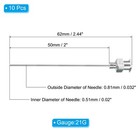 10 Pcs 21g 2 Inch Blunt Tip Dispensing Needle For Refilling Liquid Inks