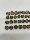 Lot 48 Vtg Salvaged Smith Typewriter Keys White Glass Face Letters Numbers As Is