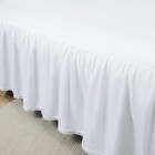 Ruffled Bed Skirts With Split Corners Elegant Microfiber Fabric Full Bed Skir   