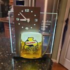 Vintage Falstaff Beer Clock Lighted Sign 1960s   Accessories Paperwork Works 