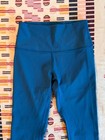 Electric Blue Athleisure Capri Leggings Coastal Clean Girl Fitness Pilates