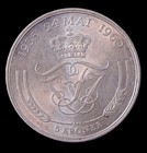 1960 Denmark 5 Kroner 25th Wedding Anniversary Commemorative Silver Coin