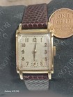 Working Vintage 1950 Hamilton 982 Gold Filled Mens Tank Watch