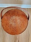 Rare Vintage Wood Shaker Sewing Basket Box Bentwood Round Shaker Folk Art Craft