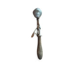 Antique Gilchrist   s No  31 Ice Cream Scoop Size 24 Gear-driven Disher Oak Handle