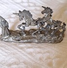 Vintage 1996 Pewter Wizard And Unicorn Figurine