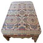 Vtg Algier Italian Embroidered Tablecloth Tapestry Persian Style 78 7  X 98 4 