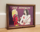 11 1 4  X 9 1 8  Led Zeppelin Foil Carnival Mirror Fair Prize With Wood Frame