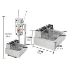 Manual Vertical 5l Spanish Churrera Churros Donut Machine Maker W  12l Fryer New