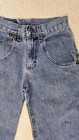 Vintage Lee Kids Jeans 7 Blue Denim Relaxed Straight Fit 90s Boys Snap Pants