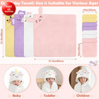 12 Pcs Baby Bath Towels For Infants Toddlers  4 Pcs Animal Hooded Baby Towels   