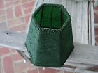 Vintage    -  Green Beaded Small Lamp Shade    5 3 4  X 6 1 4 