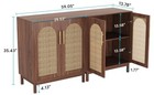 Modern Buffet Cabinet With Storage 59  Kitchen Sideboard Cabinet With 4 Doors