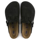 New Birkenstock Boston Suede Leather Soft Footbed Black