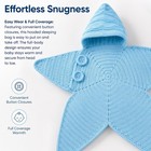 Newborn Baby Starfish Swaddle Wrap Hooded Sleeping Bag Soft Knit Infant Blanket