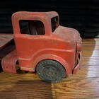 Vintage Pressed Steel Toy Semi Truck Tractor W  Trailer Red Ages 4-11 Years