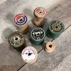 Vintage Wooden Wood Sewing Thread Empty Spools Lot Of 7