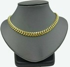 Real 10k Yellow Gold Miami Cuban Link Chain Necklace 8mm 22  Inc Long Box Lock