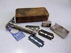 Gillette Serial  e604487 1918 Us Army Wwi Military Khaki De Safety Razor Set
