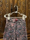 Rare Vintage Y2k Lucky Brand Girls Floral Peacock Print Graphic Sweatpants