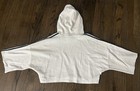 Adidas Originals Women s Cropped Pullover Hoodie White Small Cotton Blend