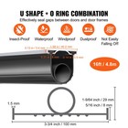 Uimoso Garage Door Bottom Seal With Track Retainer  16ft T-end  5 16 Inch