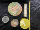 Mixed Lot Of 5 Vintage Empty Tin Collectible Metal Container Boxes