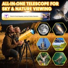 Portable Refractor Astronomical Telescope W  Tripod Adapter Backpack 80mm