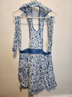 Vintage Full Bib Blue Floral Apron