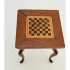 Vintage Artisan Dollhouse Miniature Mahogany Game Table inlaid Top  By Belton