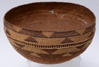 Karuk Bowl Basket   Ca  1900  Size 4 875  H X 9 5  D  Hand Woven In Golden Tan