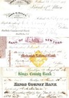 Lot s  Of 10 Diff Rare Antique New York Checks   Drafts Circa 1870-1930    1 99 