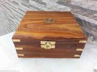Antique Brass Maritime Compass Telescope Sextant Vintage Wooden Box New Styles