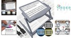 Led Page Magnifier Rechargeable 5x Light Modes Anti-glare Stand For Reading