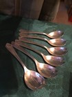  Antique Vintage Sterling Silver Forked Spoon Set 6 106 5 Grams 925 Silver Clean