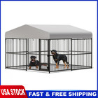 Dog Kennel Outdoor  10x10 Ft Outdoor Dog House Waterproof Cover Iron Guardrails