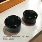 2-inch Rubber Wheel Hub Trailer Bearing Dust Cap Plug Grease Cover  2 Pack 