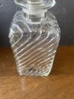 Antique Baccarat Square Base  Swirl Glass Perfume Bottle Decanter